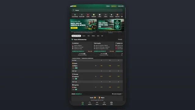 Captura de la app de Bet365 tal como la publicaba la web anterior de este sitio
