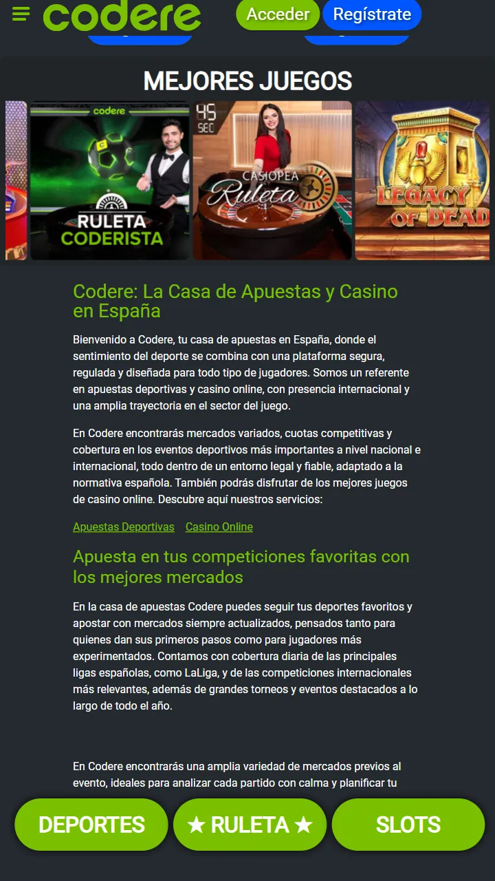 Captura 2 de Codere